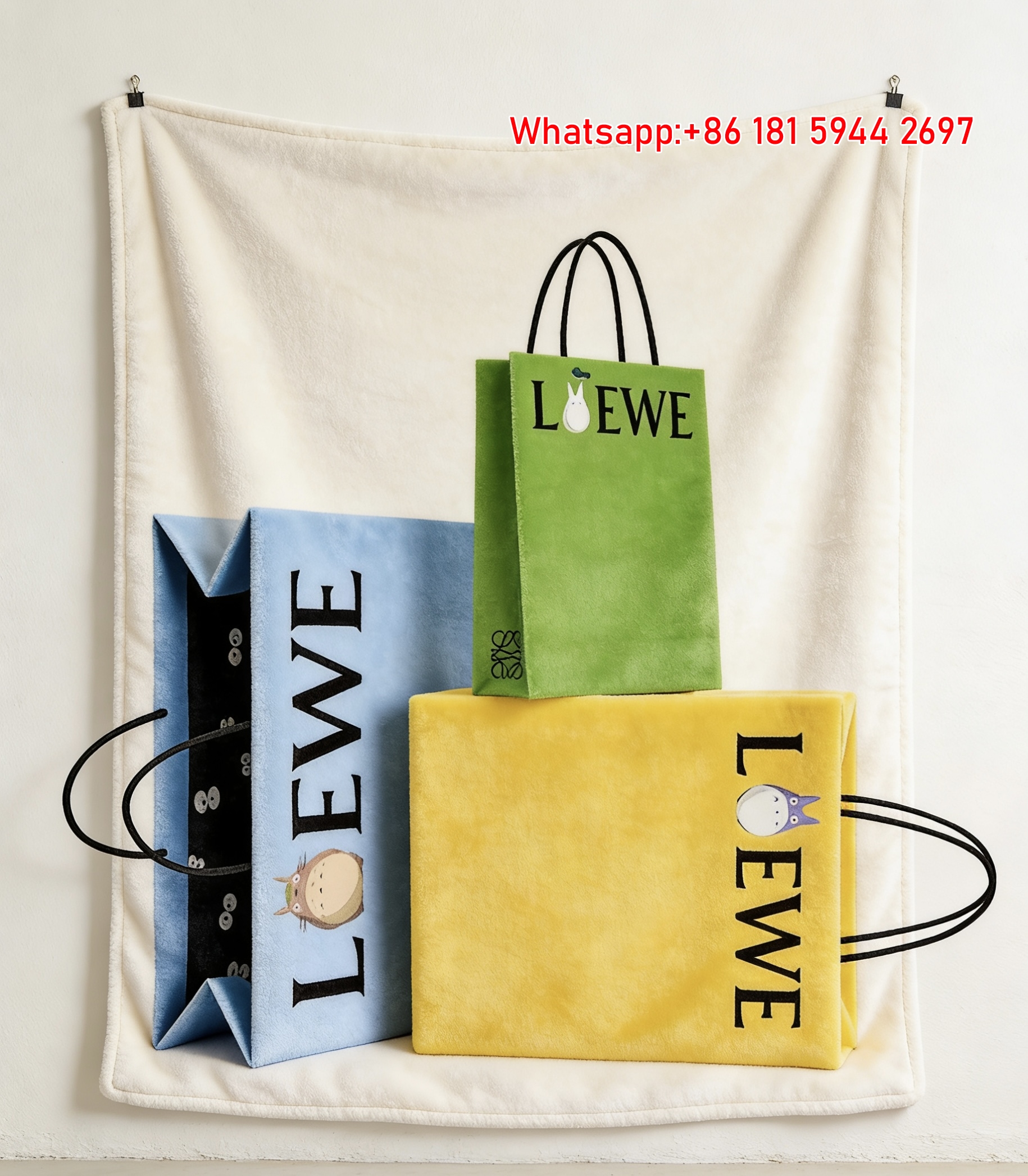 LOEWE Cactus Lime Gift Box Print Flannel Fleece Throw Blanket L344